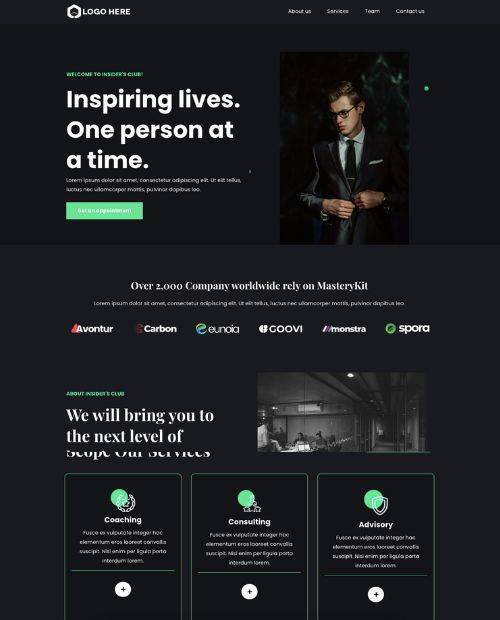 Business Coach Website Template - AltX Media